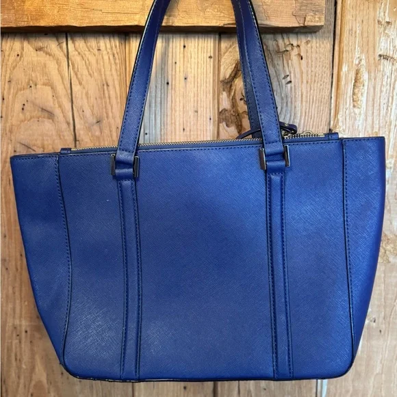 Kate Spade New York Royal Blue Saffiano Leather Tote Bag - Picture 9 of 15